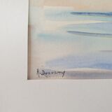 André Duculty (1912-1990) Watercolor on paper "Saint Tropez" Signed lower left