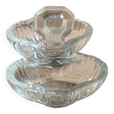 Salière poivrière ancienne en verre