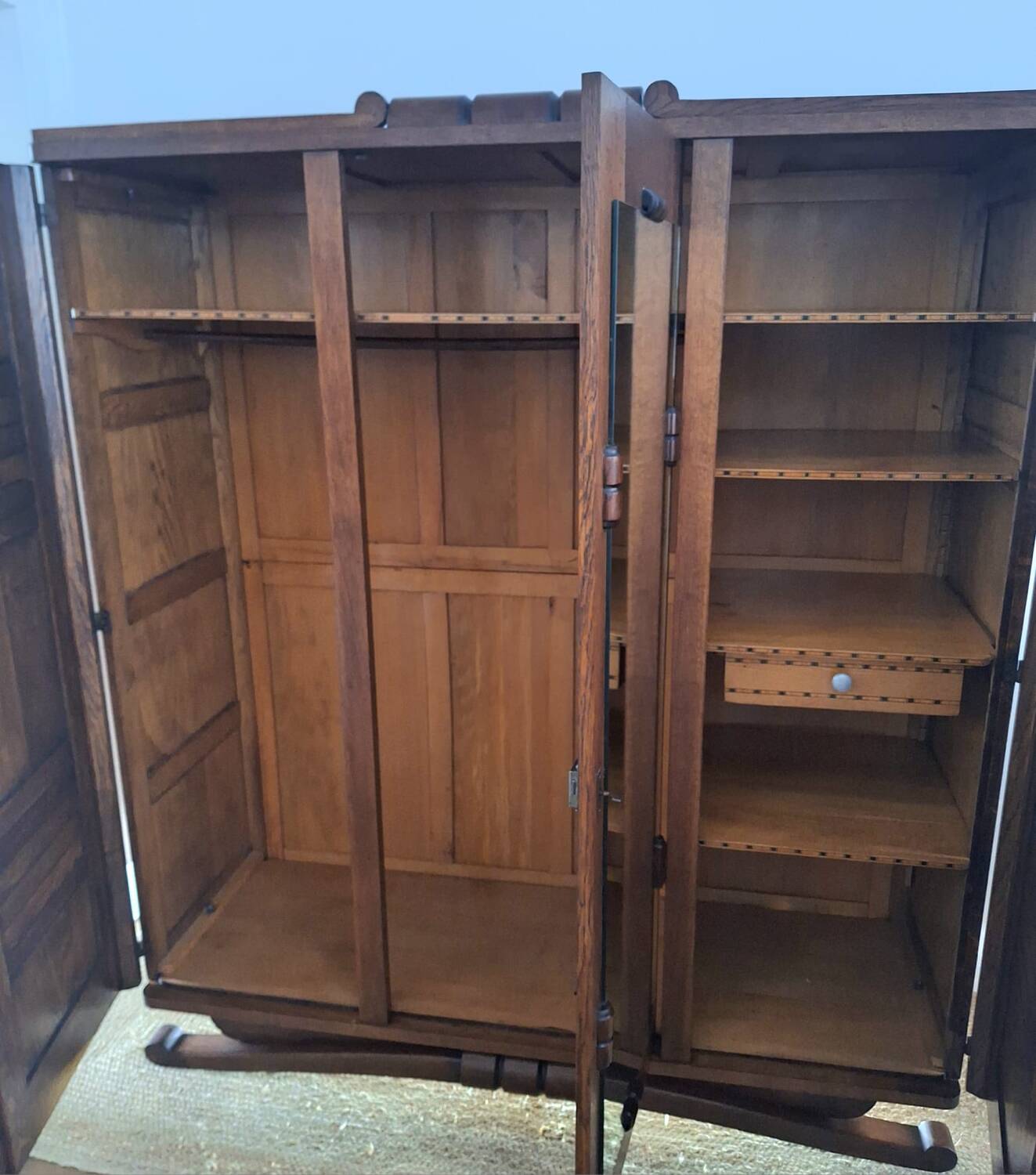 Art Deco wardrobe, antique dressing room furniture