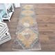 1960s Turkish Hand-Knotted Geometric Runner 80x330