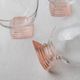 7 Retro Murano Glass Drinking Glasses - Pink, Peach & Clear Glass, 1970s Italy, Mid-Century Set