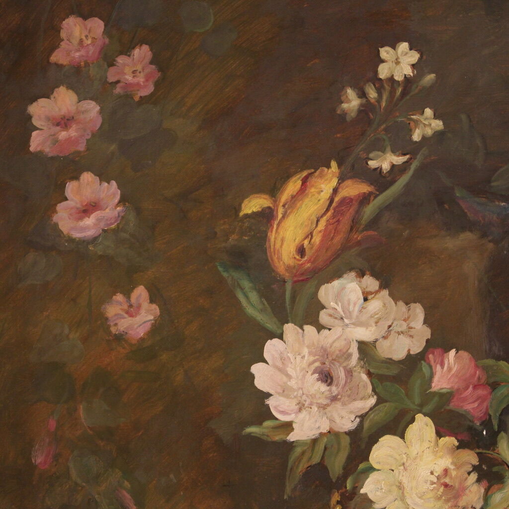 Still life with flowers from the 20th century