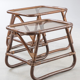 Bamboo and rattan garden terrace furniture set