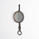 Wrought iron mirror by Léopold Gest, France, circa 1970.