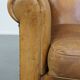Vintage sheepskin leather armchair