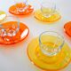 Set of glass cups, Italian design, 1970s, manufactured by Fratelli Guzzini