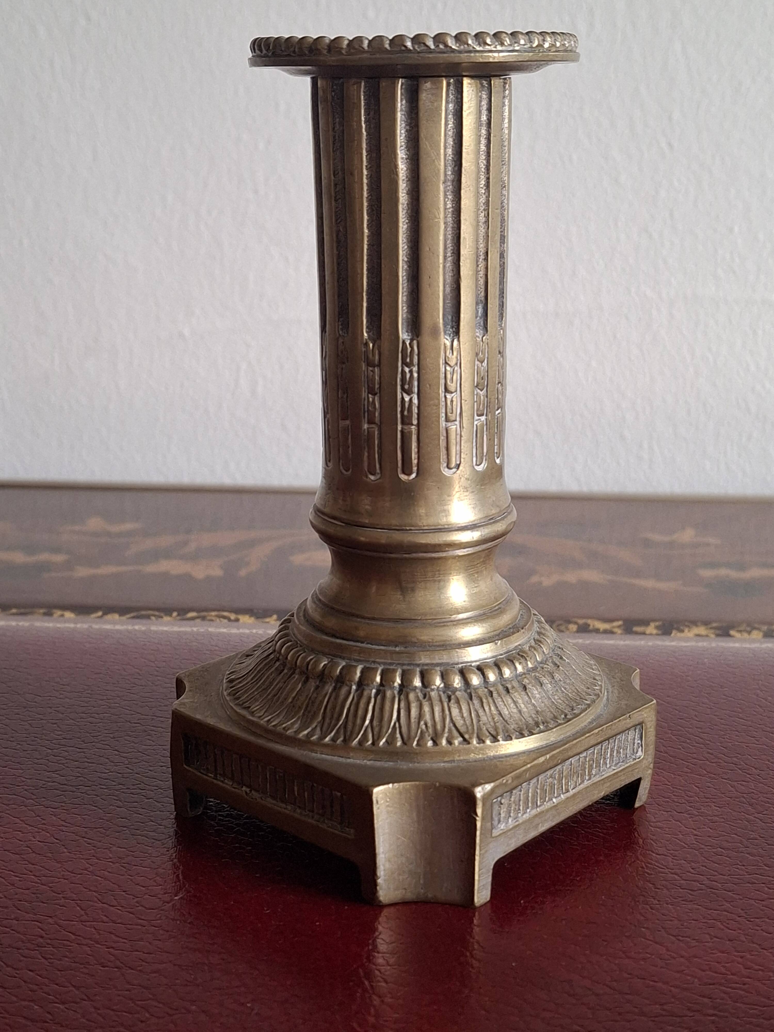 Empire style bronze candle holder