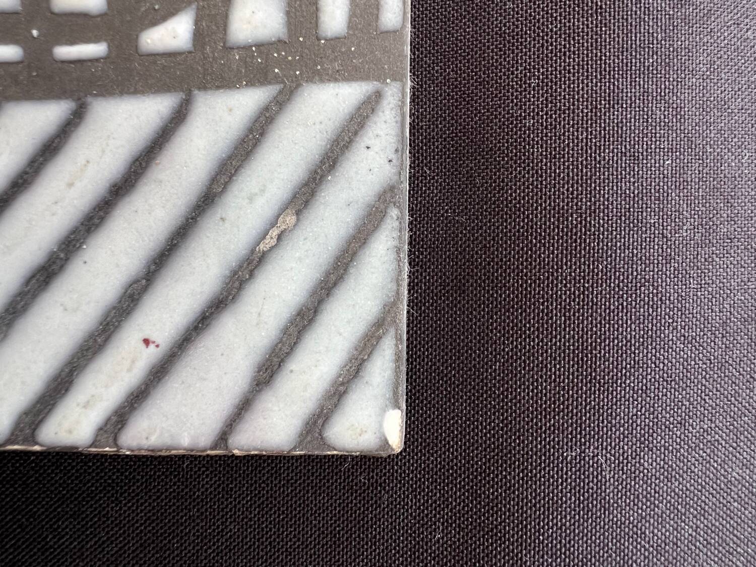2 Roger Capron tiles – Geometric vintage ceramic