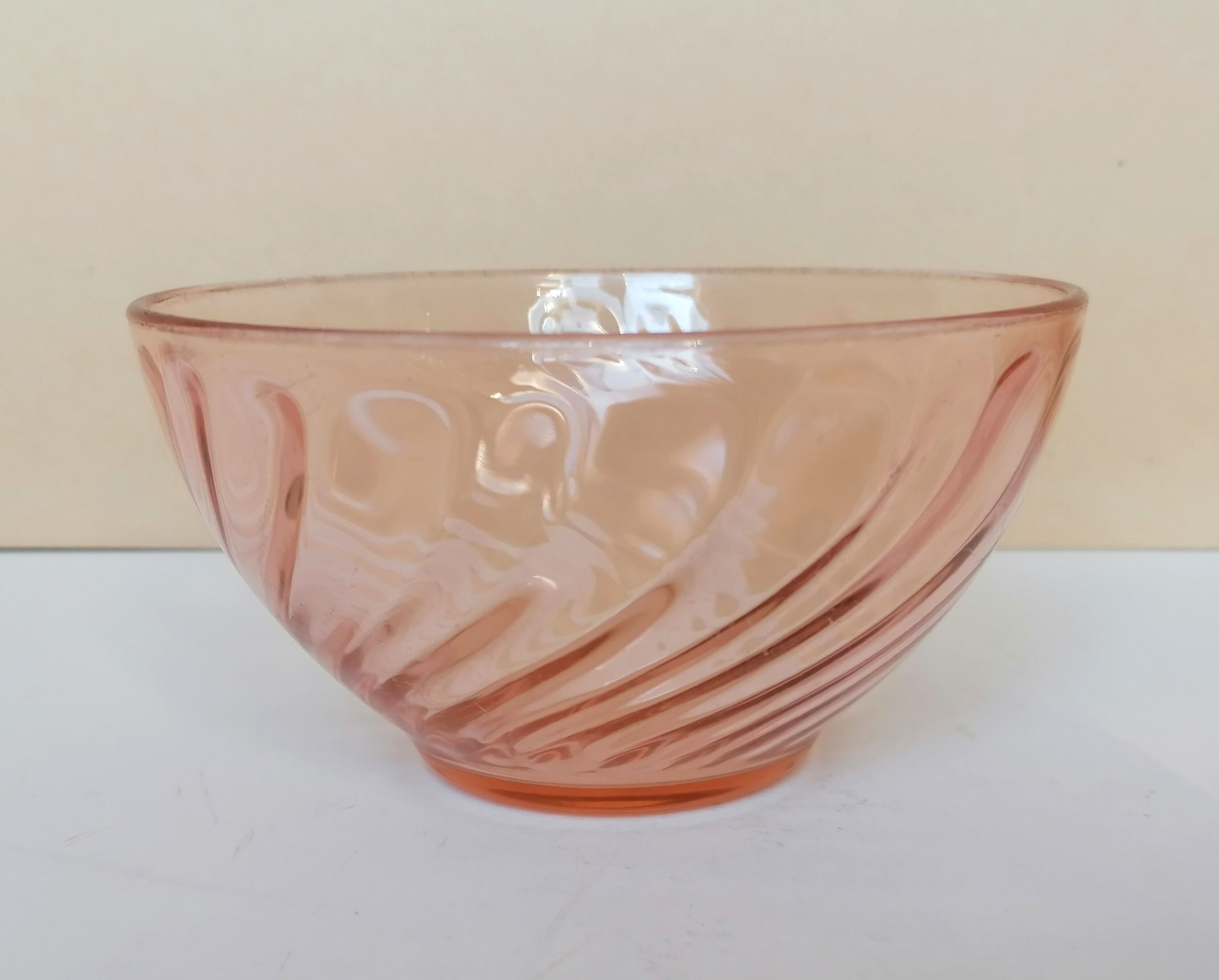 5 bols verre rose arcoroc rosaline