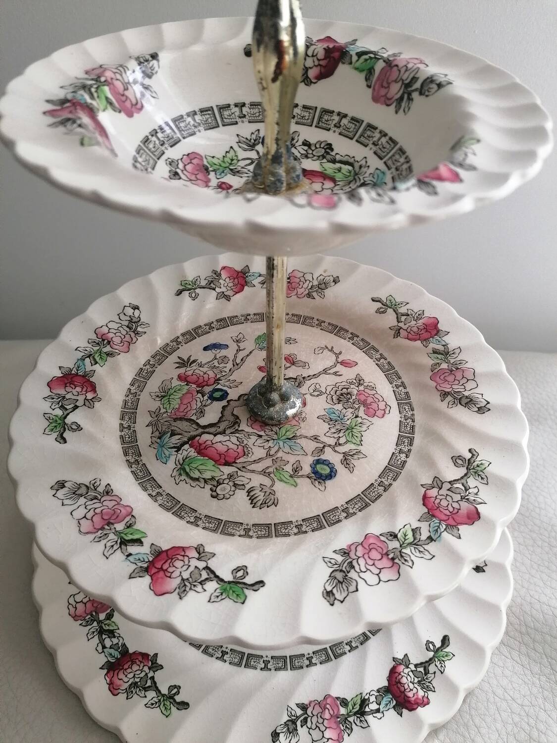 Antique cake stand Fine Staffordshire ware