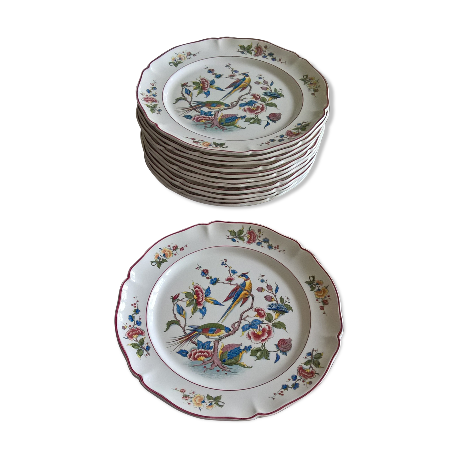 Set of 12 plates Villeroy & Boch Phoenix red