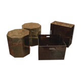 Plexiglas set two containers Italy 1970s