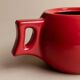 Vintage Red Ceramic Moka Maker by Caffe Cellana, Italy – 1980s Pop Art Design, For Multiple Coffees