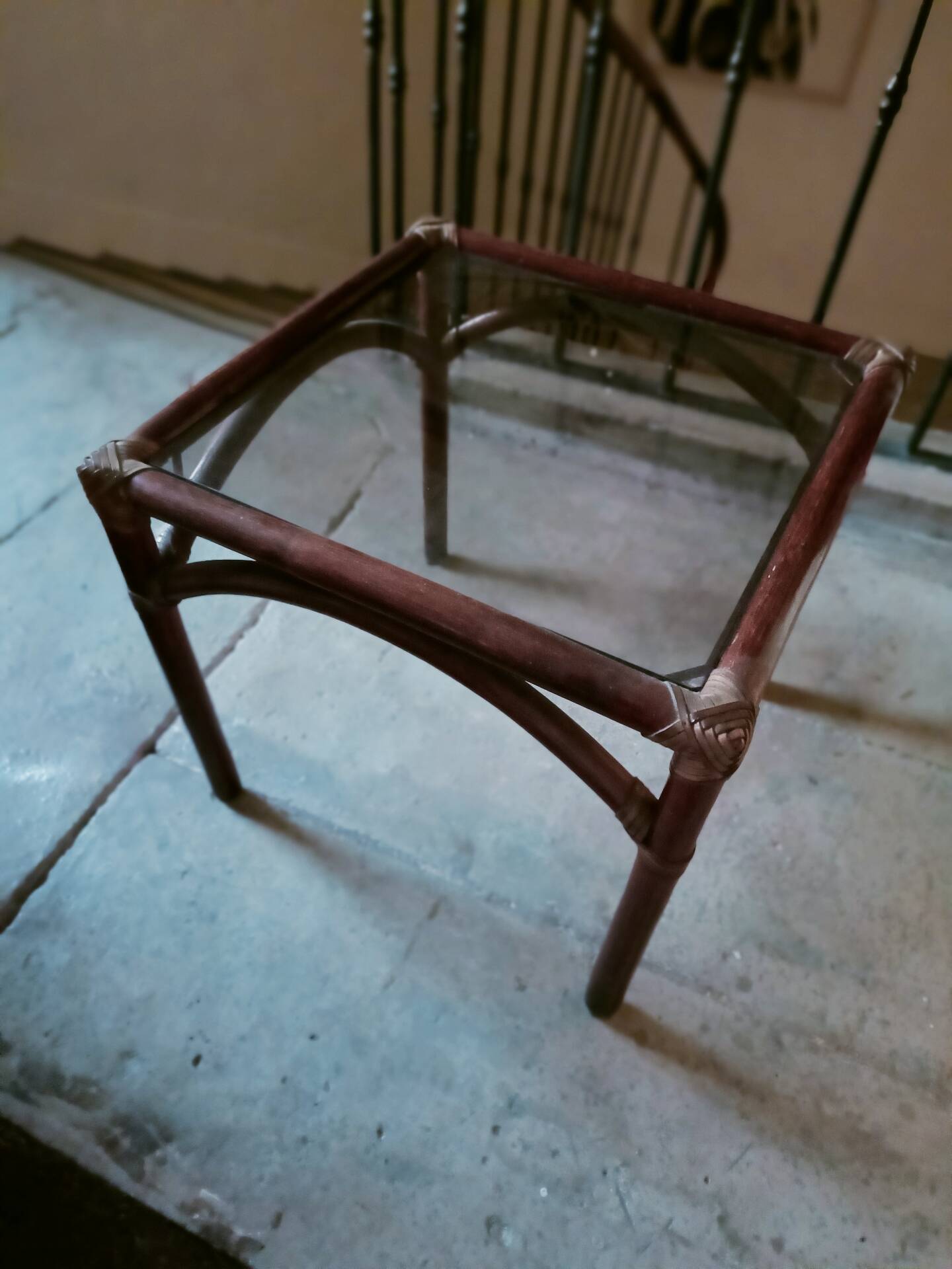 Side table, rattan accent table