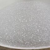 1980s speckled glass pendant light, grey and white