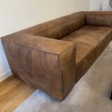Scruffy 3-seater leather sofa, the Red Cedar