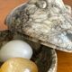 Vintage Marble Chicken with Eggs Sculpture