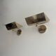 Pair of vintage adjustable solid brass wall lights France 1970