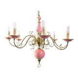 Flemish Ceramic Floral Chandelier
