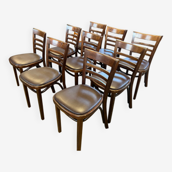 Lot de 9 chaises bistrot Hutten