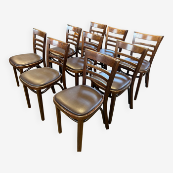 Set of 9 Hutten bistro chairs