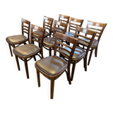 Set of 9 Hutten bistro chairs
