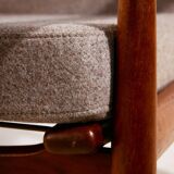 Restored teak armchair by Arne Vodder for Glostrup Møbelfabrik