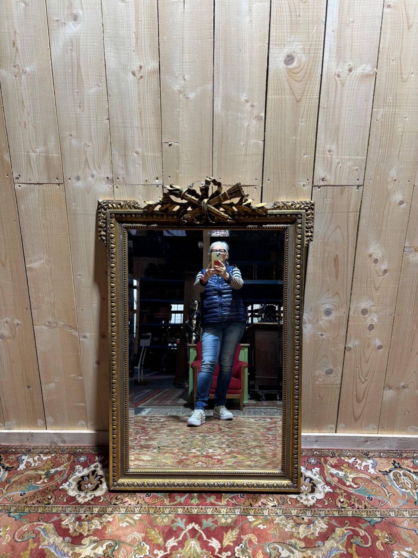 Louis XVI style rectangular mirror