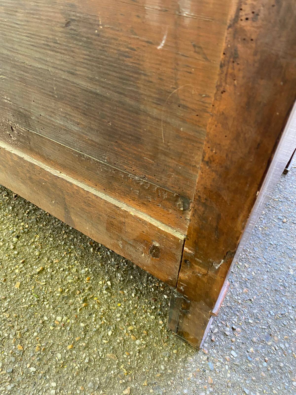 Vintage Louis Philippe walnut commode from the 19th century.