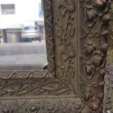 Miroir Napoléon III en bois sculpté