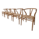 Chaises Wishbone CH24 de Hans J. Wegner par Carl Hansen & Søn, Danemark, Ensemble de 5