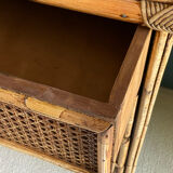 Rattan chest of drawers