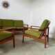 Living room set sofa armchair coffee table Scandinavian design 60s Swedish vintage teak