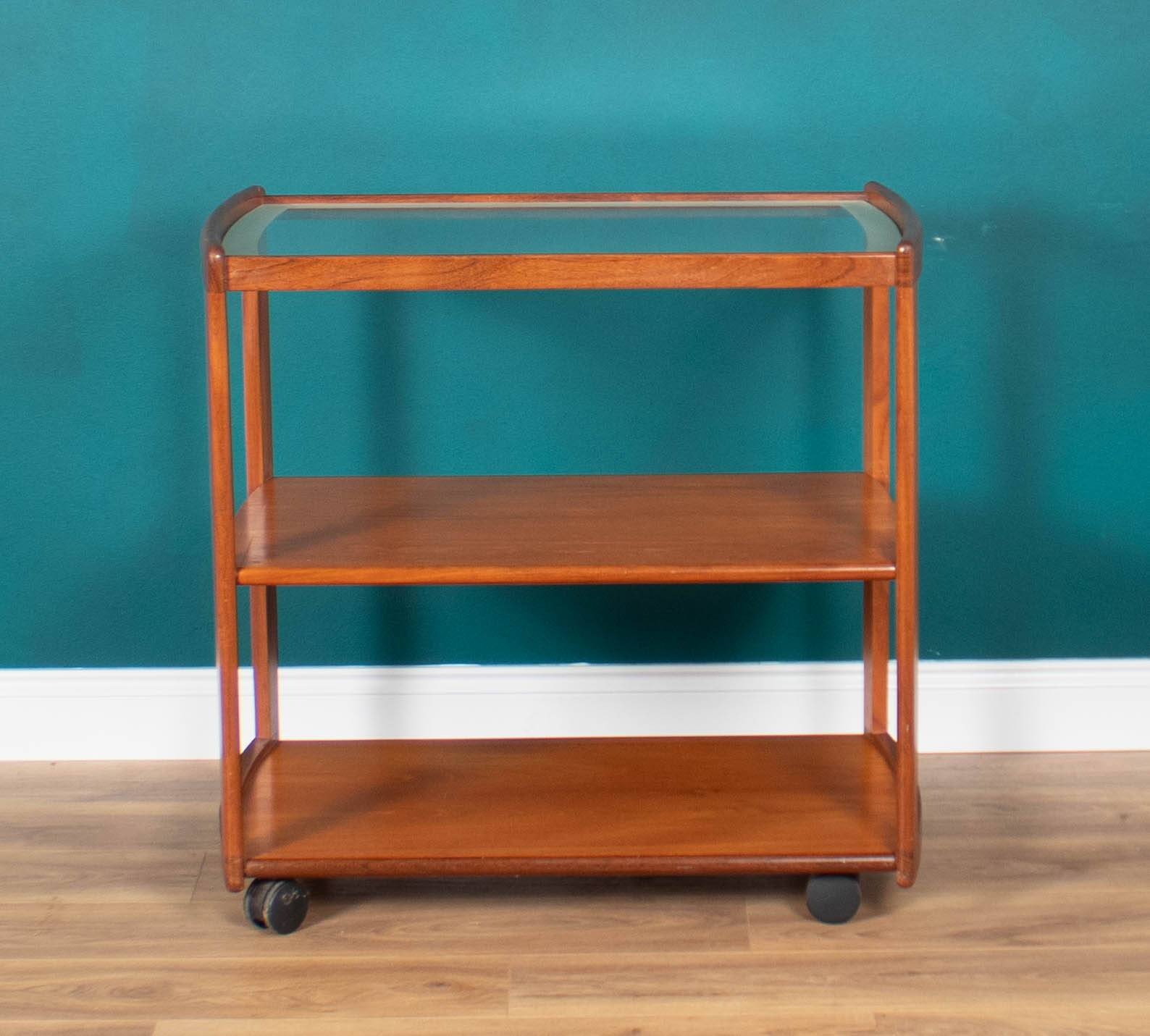 Retro Teak 1960s Meredew Drinks Serving Trolley