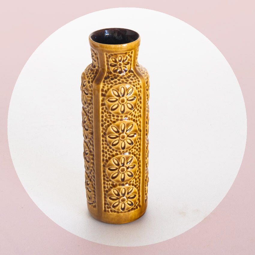 Enamelled ceramic vase, Germany of the 1960s.