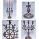 candelabrum decorative peacock wheels solid brass three lights
