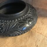 Engraved terracotta vase