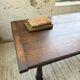 19th-century castle table, carved solid oak, 190cm.