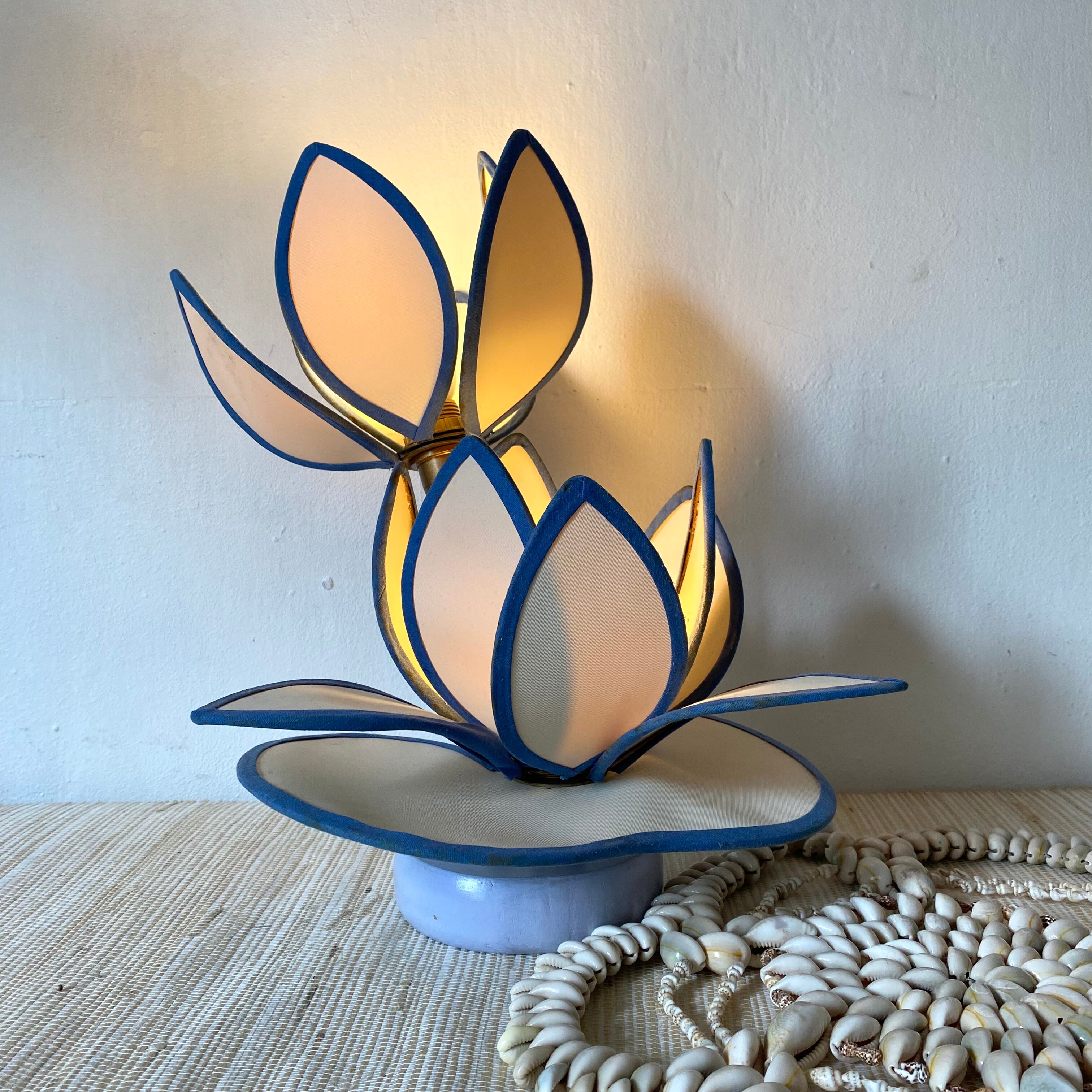 Double lotus flower lamp, 80s