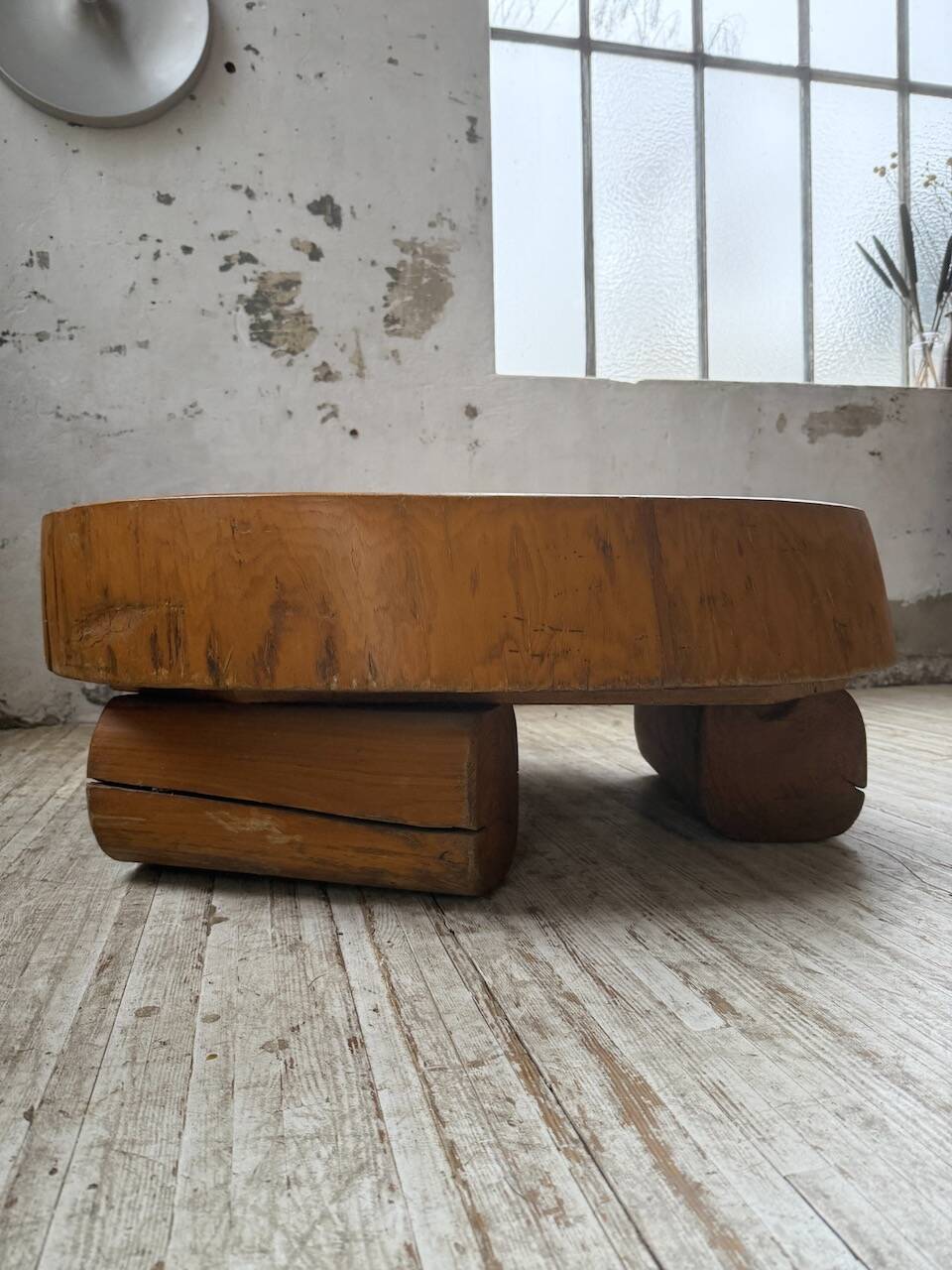 Brutalist coffee table "round log" XL
