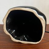 Cat lamp with opaline globe from the 80s