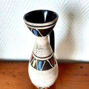 Vase en céramique graphique, West Germany, vers 1970