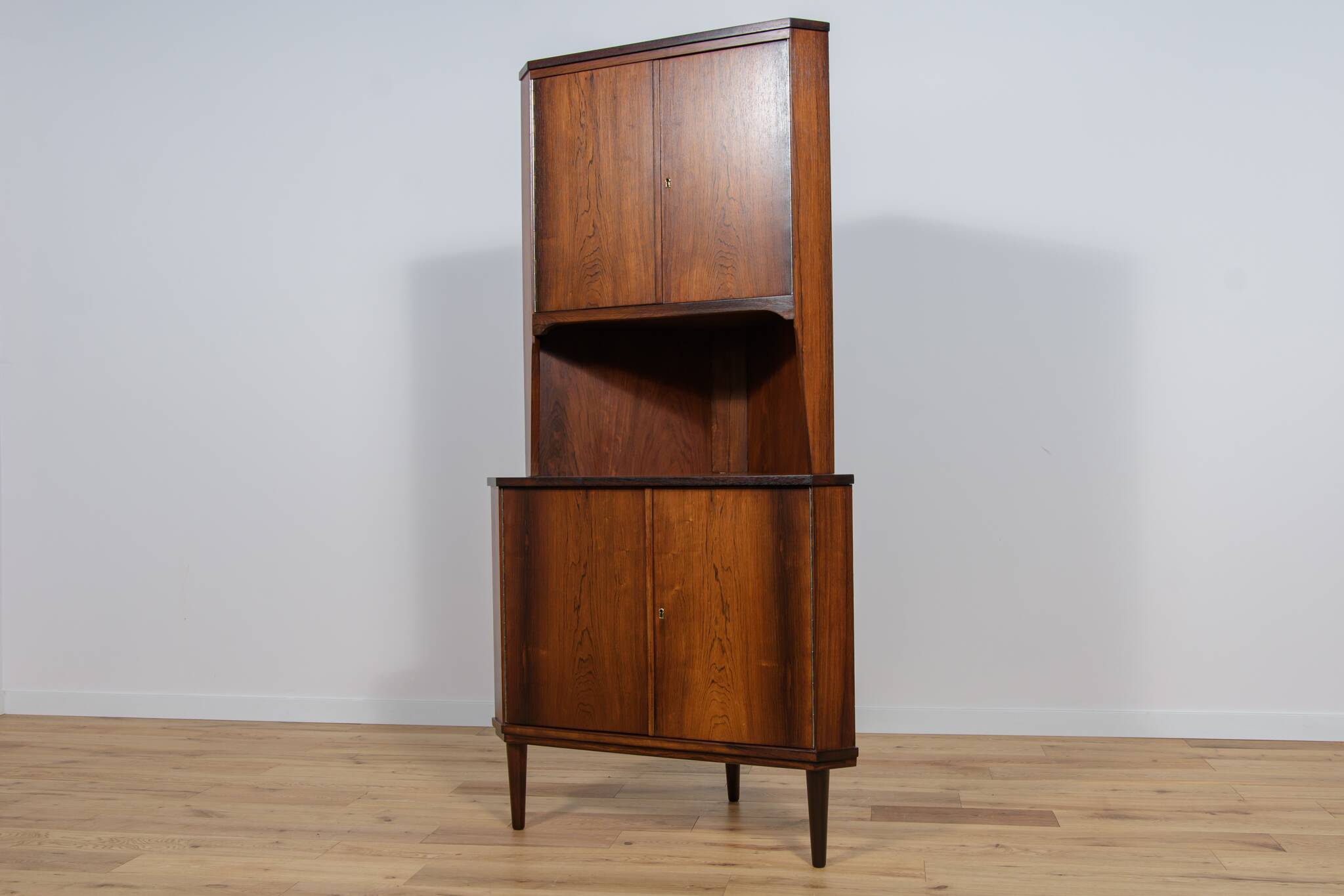 Mid Century Danish Rosewood Corner Cabinet, 1960s