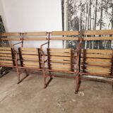 Theatre bench, folding seats