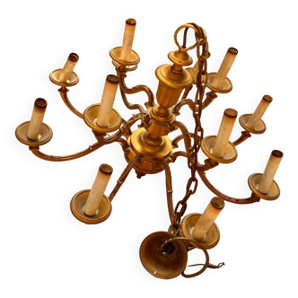 Bronze chandelier with 12 candles