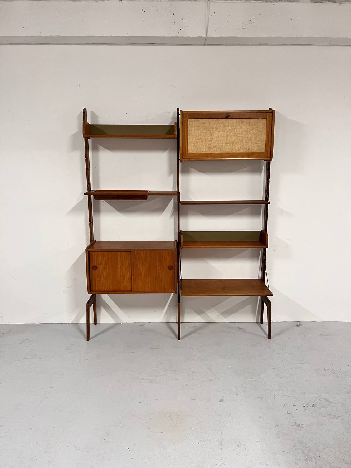 Teak library from the 1960s, Norway
