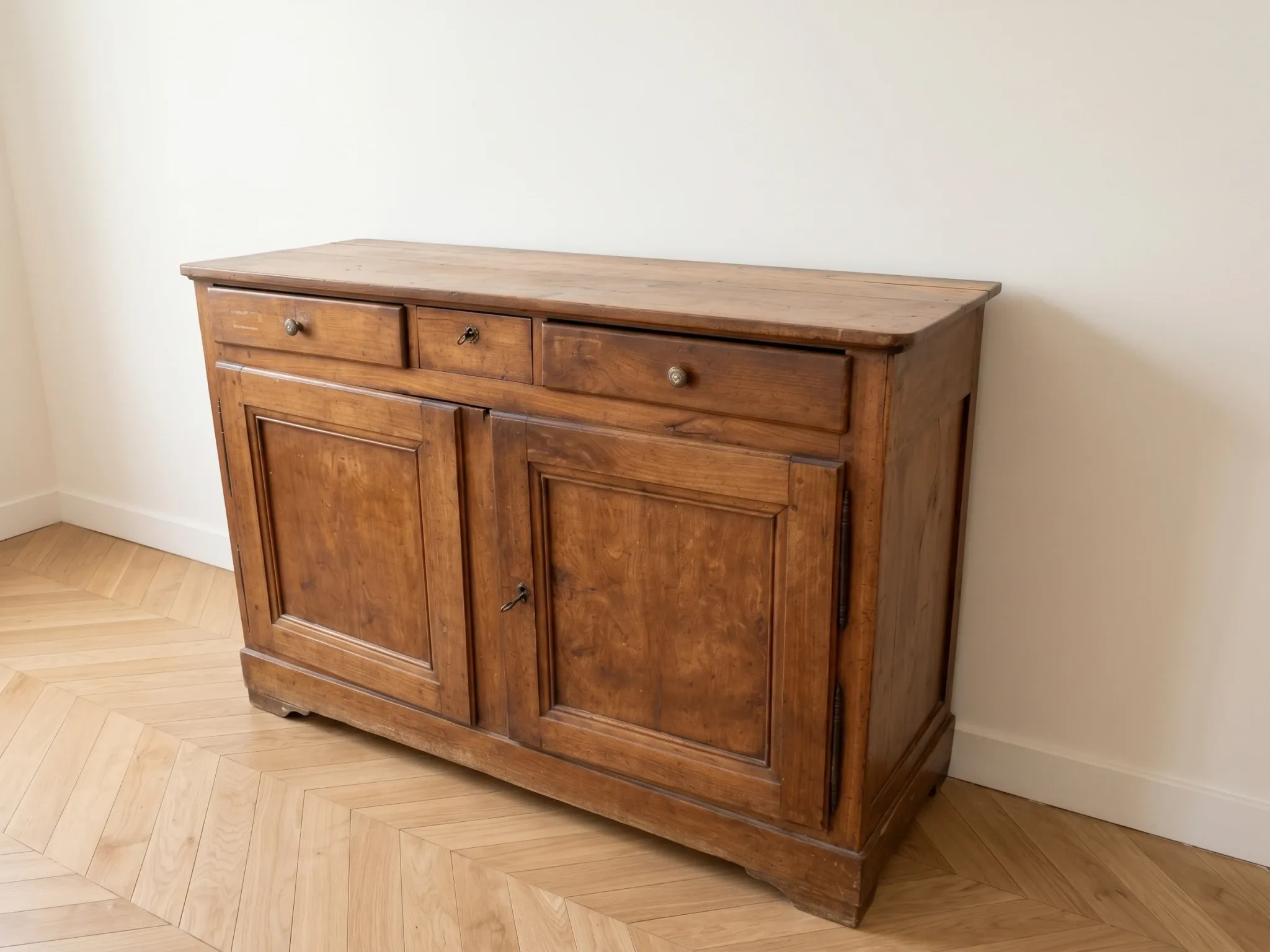 Antique solid wood sideboard