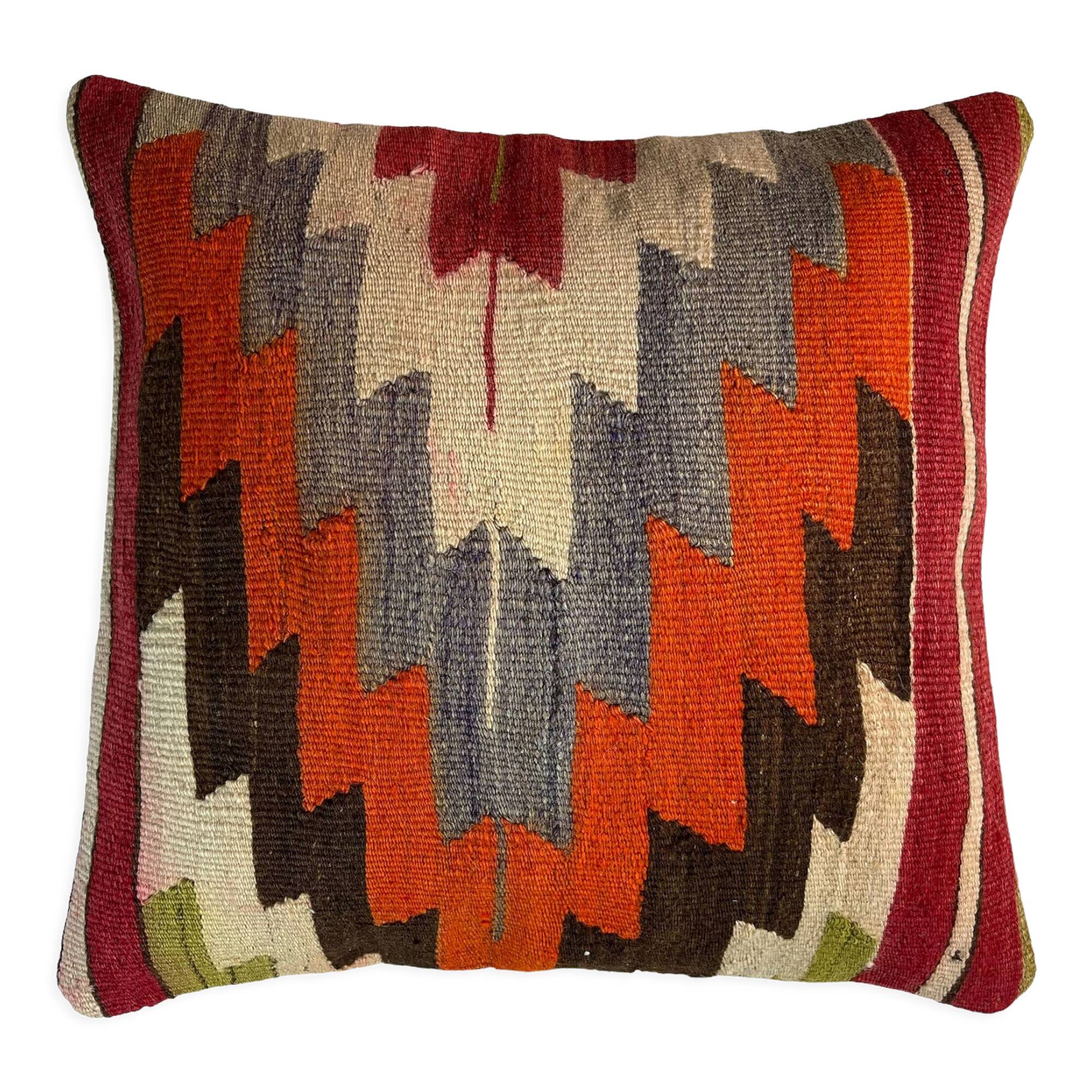 Vintage turkish kilim cushion cover 40 x 40 cm