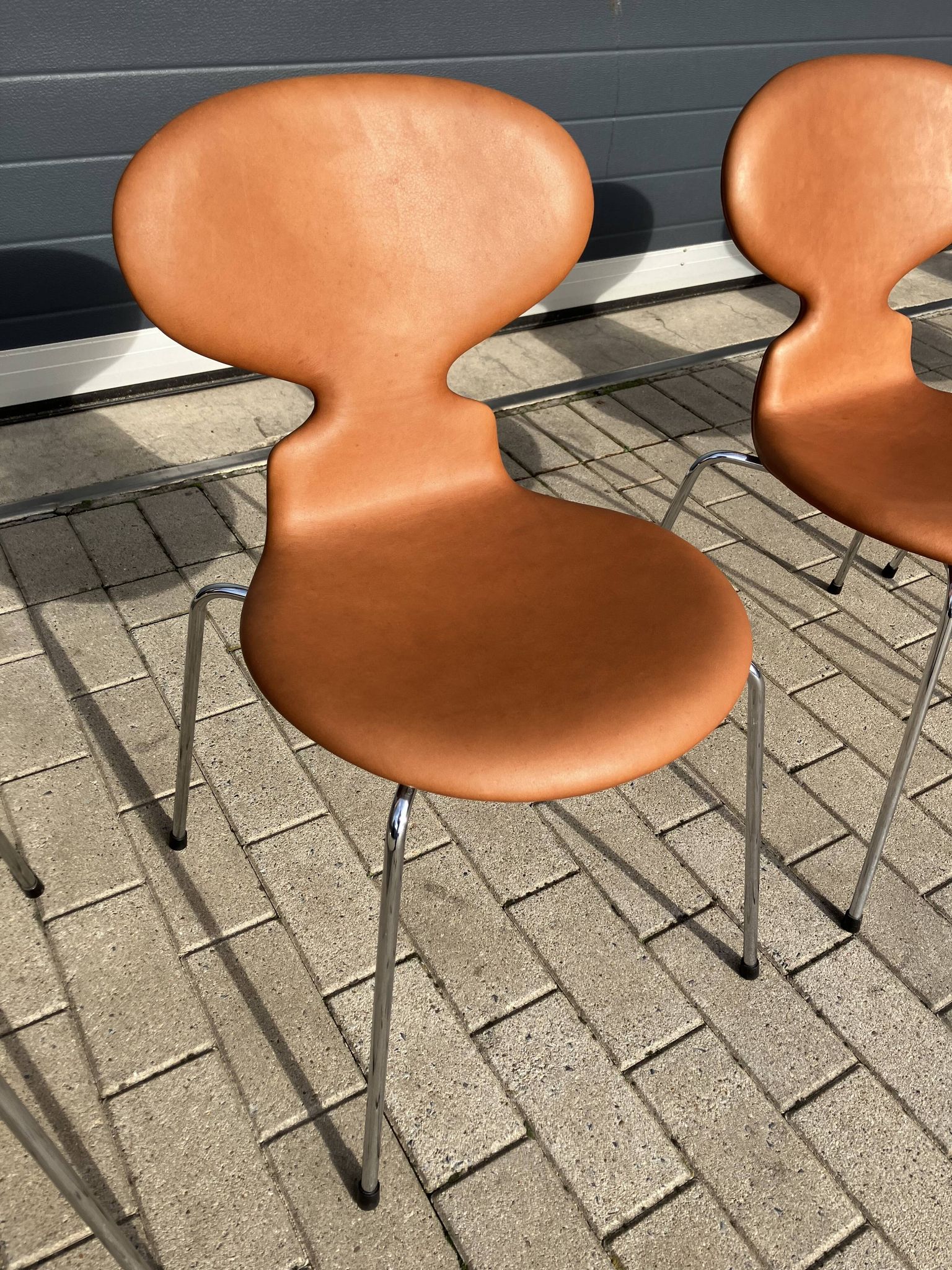 Fritz hansen ant chairs in cognac leather new!!