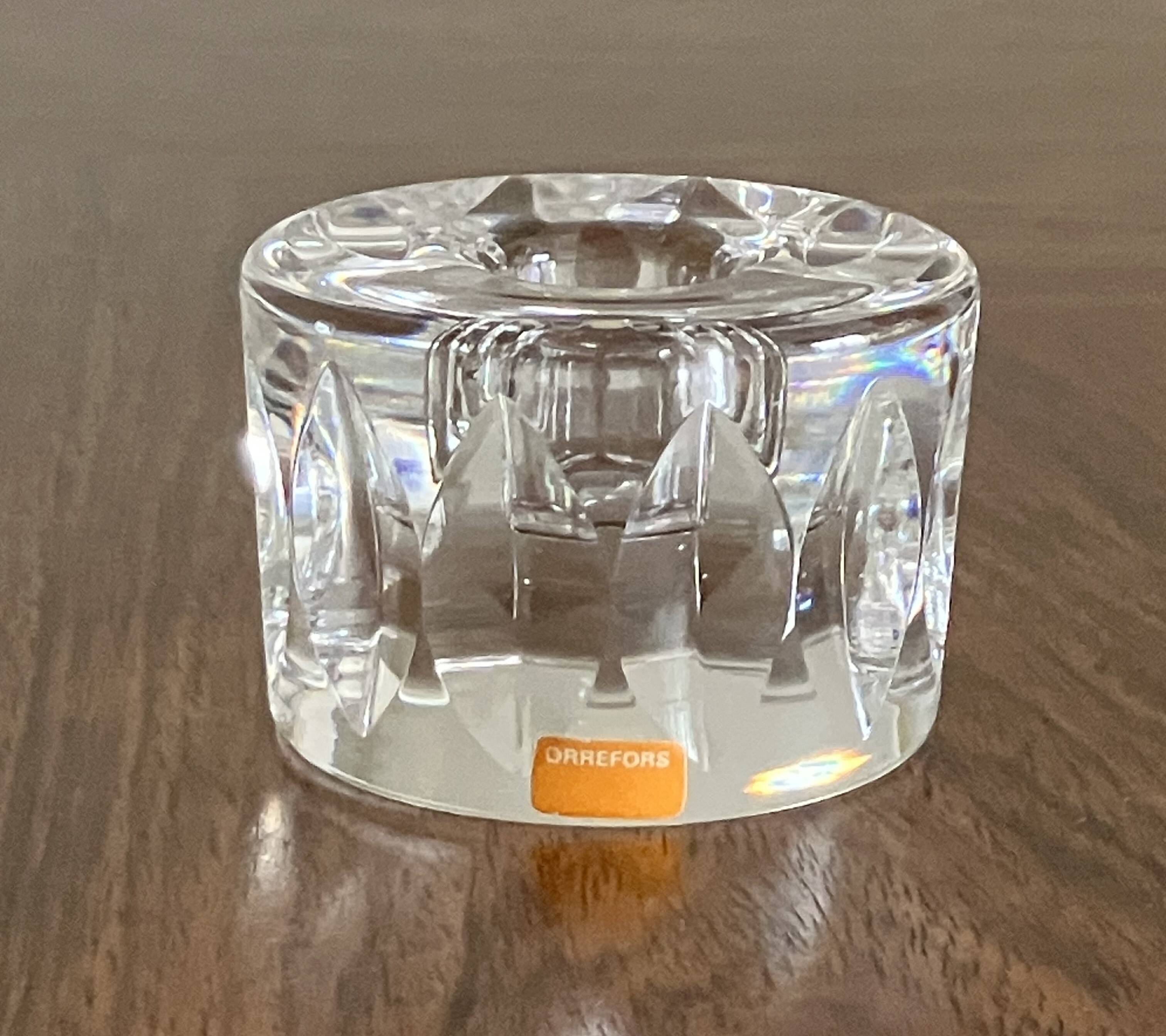 Orrefors crystal candlestick Sweden